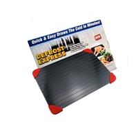 Aluminium Defrosting Board and Plate with Drip Tray | Rapid Food Thawing Tray for Frozen Meat and Foods | Non-Stick Thaw Board Kitchen Accessory, Easy to Clean Defrosting Trays_Black