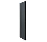 Aluminium Designer Radiator 1800mm x 395mm Vertical Double Flat Panel Column Lightweight Modern Central Heating Heater Matt Anthracite Grey Kitchen Living Room Free Cleaning Brush Fixing Kit Brackets