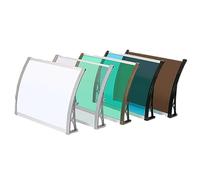 Aluminium door and window awnings, UV-resistant, rainproof and snowproof; heavy-duty frame outdoor patio and porch canopies, available in a range of sizes(Green,24x63in(60x160cm))