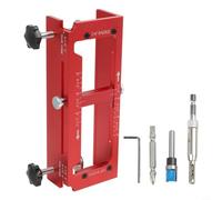 Aluminium Door Hinge Template Kit Precision Mortiser Jig(RED)