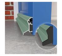 Aluminium Door Rain Deflector 914mm - Concealed Fix Weather Drip Bar for uPVC, Composite & Timber Doors - External Water Guard with End Caps (Chartwell Green)