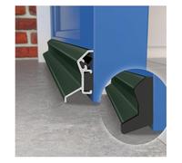 Aluminium Door Rain Deflector 914mm - Concealed Fix Weather Drip Bar for uPVC, Composite & Timber Doors - External Water Guard with End Caps (Green RAL 6009)
