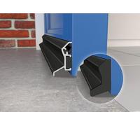 Aluminium Door Rain Deflector 914mm - Concealed Fix Weather Drip Bar for uPVC, Composite & Timber Doors - External Water Guard with End Caps (Black)