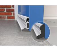 Aluminium Door Rain Deflector 914mm - Concealed Fix Weather Drip Bar for uPVC, Composite & Timber Doors - External Water Guard with End Caps (Bright Silver)