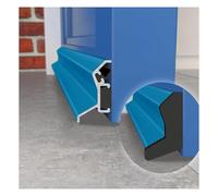 Aluminium Door Rain Deflector 914mm - Concealed Fix Weather Drip Bar for uPVC, Composite & Timber Doors - External Water Guard with End Caps (Sky Blue)