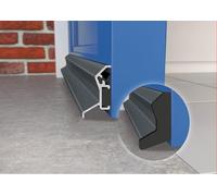 Aluminium Door Rain Deflector 914mm - Concealed Fix Weather Drip Bar for uPVC, Composite & Timber Doors - External Water Guard with End Caps (Grey RAL 7035)