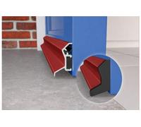 Aluminium Door Rain Deflector 914mm - Concealed Fix Weather Drip Bar for uPVC, Composite & Timber Doors - External Water Guard with End Caps (Red RAL 3011)