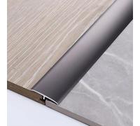 Aluminium Door Threshold Strip T Molding Trim Self-Adhesive Floor Transition Bar, Flat Metal Edging Strip for Laminate to Tile, Gap Filler for Smooth Transitions