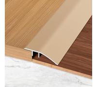 Aluminium Door Threshold Strip, Transition Strip Floor Height Adjustment Cover Strip for Door Openings, Thresholds, Ramps, Tiles, Laminate Floors, Bridge the Height Between