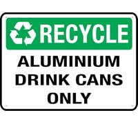 Aluminium Drink Cans Only Sign For Business 8"X12" Rust Free Aluminum Uv Printed,4 Pre-Drilled Holes.Durable/Weatherproof