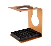 Aluminium Dripper Holder with Drip Tray Lightweight Design for Coffee Lovers (gold dual use)