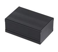 Aluminium Electric Box Junction Enclosure Case Split Type for DIY Projects, 46 x 76 x 110 mm, Sandblasted Black 6063 - T5 Alloy with Grooved Mounting (Striped Style)