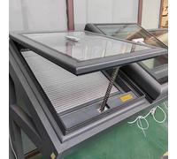 Aluminium Electric roof window,skylight roof window with sun protection curtains and mosquito nets,waterproof roof skylight,for lighting and ventilation,A,78x78cm/28.3x28.3in