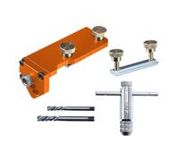 Aluminium Extrusion Tip Guide Drill Jig, Cutter Positioning Tool Precision Knock Assistant for Furniture Assemblies, Railing Making, Woodworking Metalworking Construction Projects