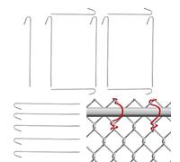 Aluminium Fence Ties - 100 Piece Set, Heavy Duty Fixing Hooks for Mețallica and Mesh Netting | Tool for Garden Posts, Dog Fences, Chicken Coops and Kennels