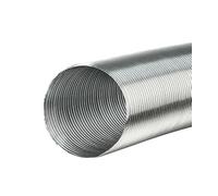 Aluminium Flexible Hose - 150mm / 2.5m - Alloy Flexi Air Duct Pipe Tube - Lightweight - Corrosion Resistant - Silver