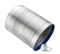 Aluminium Flexible Ventilation Duct. Aluminum Flexible Duct Hose for Ventilation Silver 1.5-5m x 80-200mm(2m 170mm)