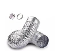 Aluminium Flexible Ventilation Duct. Aluminum Flexible Duct Hose Silver 1.5-5m 80-200mm with Clamp and Foil Tape(5m 120mm)