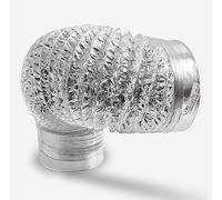 Aluminium Flexible Ventilation Duct. Aluminum Flexible Ventilation Duct Silver Multiple Sizes(5m 160mm)
