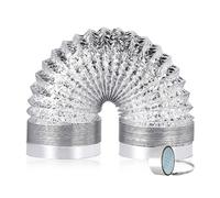 Aluminium Flexible Ventilation Duct. Flexible Ventilation Duct Aluminum 2 Layer Hose Silver Pack of 3 Multiple Sizes(3m 200mm)