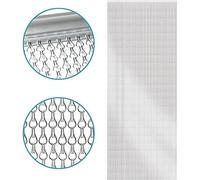 Aluminium Fly Screen Heavy Duty Chain Curtain, Protects Against Flies, Wasps & Insects Homefront Silver One Size