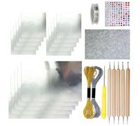 Aluminium Foil Craft Kit | Shiny Gold Foil Craft Kit with Glitter Effect for Artistic Projects and Adults