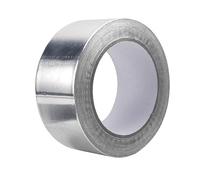 Aluminium Foil Duct Tape Self Adhesive Sealing Tape 48mm (2") x 20M Heat Resistant Insulation Tape Foil Tape for Pipework HVAC Repair Hot Cold Air Ducts Repair Refrigerator Strong Tape Silver Roll