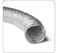 Aluminium foil Flexible ducting, 200mm Diameter x 2m Long, hydroponics, Ventilation, Extractor Fan Kitchen Bathroom Extraction