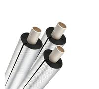 Aluminium Foil Insulation Foam Tube ID 120 133 140 159 165 219 250 273 325mm Self-Adhesive Foam Tubing, Pipe Cover Wrap for Copper Pipe AC Line Outdoor Pipe Sprinkler Spigot(ID165mm x T20mm)