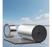 Aluminium Foil Insulation Roll-Self-Adhesive 10mm Thick Reflective Insulation Panel with Tape- Winter Warmth and Summer Heat Shield-Soundproofing Mat for Sheds,Atticc(Size:1*5m(3.2*16.4ft),Color:20mm)