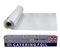 Aluminium Foil Roll for Kitchen, Aluminium Kitchen Catering Foil Cooking Sheet for Home, Kitchen and Restaurants, Wrapping Foil for Catering to Keep Food Fresh & Hot Long - 2 Rolls (30M x 30 cm)