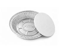 Aluminium Foil Tray / Containers with Extra Strong laminated Lids - 7 Inch Round Catering Container, Takeaway Food Containers for Restauant Baking, Meal Prep Pasta Air Fryer Liner Oven Proof- 25pcs