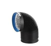 Aluminium foil tube， 1pc 160mm PVC Aluminum Foil Ventilation Pipe - 1.5 to 6m Flexible Retractable Smoke Exhaust Hose for Kitchen and HVAC(6m)