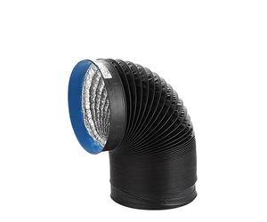 Aluminium foil tube， 1pc 160mm PVC Aluminum Foil Ventilation Pipe - 1.5 to 6m Flexible Retractable Smoke Exhaust Hose for Kitchen and HVAC(3m)