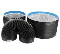 Aluminium foil tube， 1pc 200mm PVC Aluminum Foil Ventilation Pipe - 1.5 to 6m Flexible Retractable Smoke Exhaust Hose for Kitchen, HVAC(4m)