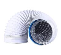 Aluminium foil tube， 1pc Flexible Aluminum Foil Ventilation Pipe 1.5-6m | Kitchen Exhaust Duct | Noise Reduction | PVC Composite Hose(4mx150mm)