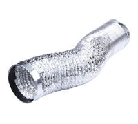Aluminium foil tube， 1pc Retractable Double-Walled Aluminium Foil Ventilation Pipe - 180mm Diameter, 1.5-6m for Kitchen and Bathroom(4mx180mm)