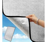 Aluminium Foil Window Film, Insulating Curtains, 8mm Double Sided Thermal Insulation Cover, Total Blackout Sun Reflective Privacy Tint with Suction Cups for Bedroom Conservatory