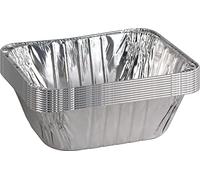 Aluminium Food Extra Deep Foil Roasting Tray (NO LID) Silver Foil Food Tray Container Disposable Reusable for Hot & Cold Food Use (20Pcs Trays 32x26x10cm)