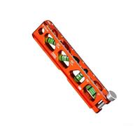 Aluminium for Mini Level 6 Inch with 4 Vials V-Groove for (Orange) | Lightweight for aluminium, compact 6 inch size, fits in tool bag, ideal for on the go
