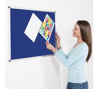 Aluminium Framed Blue Felt Notice Board 900 x 600mm Low Fade Felt | Anti fade noticeboard which retains it's appearance for longer ideal for busy offices and healthcare enviroments