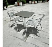 Aluminium Garden Furniture Set, 2 x Chairs plus a square table
