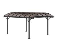 Outsunny 5 x 3(m) Garden Aluminiuim Pergola Gazebo Carport w/ Polycarbonate Roof