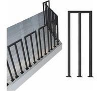 Aluminium guardrails Handrails for Children and The Elderly, Handrails for Porch Steps, Modern Metal Deck Staircase Handrails Stair handrails(Schwarz,75cm)