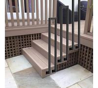 Aluminium guardrails Install U-Shaped Staircase Handrails and Anti Slip Support Rods On The Side of The Staircase Axis Stair handrails(45cm)