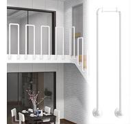 Aluminium guardrails Installation of U-Shaped Handrails On The Side of The Staircase Axis, Industrial Wrought Iron Handrails for Stairs Stair handrails(White,35cm)
