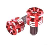 Aluminium Handlebar Ends Grips Black for Motorcycles(red)