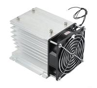 Aluminium Heatsink With Fan For Three-Phase Solid State Relays, Din Rail Mount, 1A-400A Load Capacity, Efficient Cooling For Industrial Control Systems, Ys-S1 Series(B)