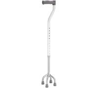 Aluminium Height Adjustable Quad Cane Walking Stick | 14 x 14 cm