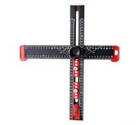 Aluminium Hole Gauge 35 cm with Angle Block Precise Marking Adjustable Aluminium Drilling Gauge for 0-180 Degree Spirit Levels Ruler 60 cm for Exact Alignment Lightweight Metal Template for Wood and